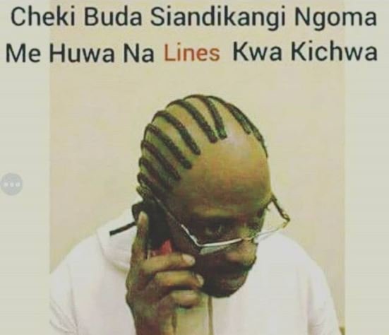 Cheki buda siandikangi ngoma me huwa na lines kwa kichwa
