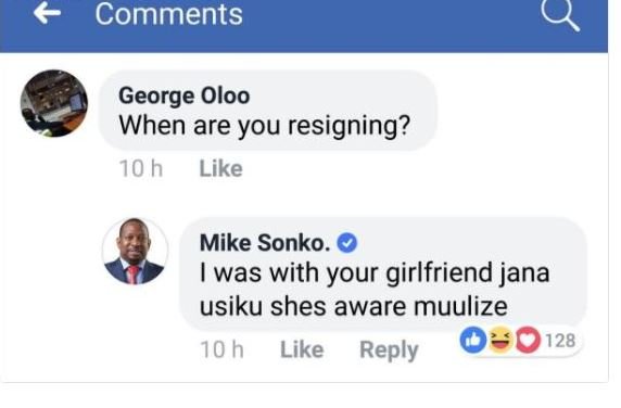 Comments george oloo when are you resigning? 10 h like mike sonko. was with your