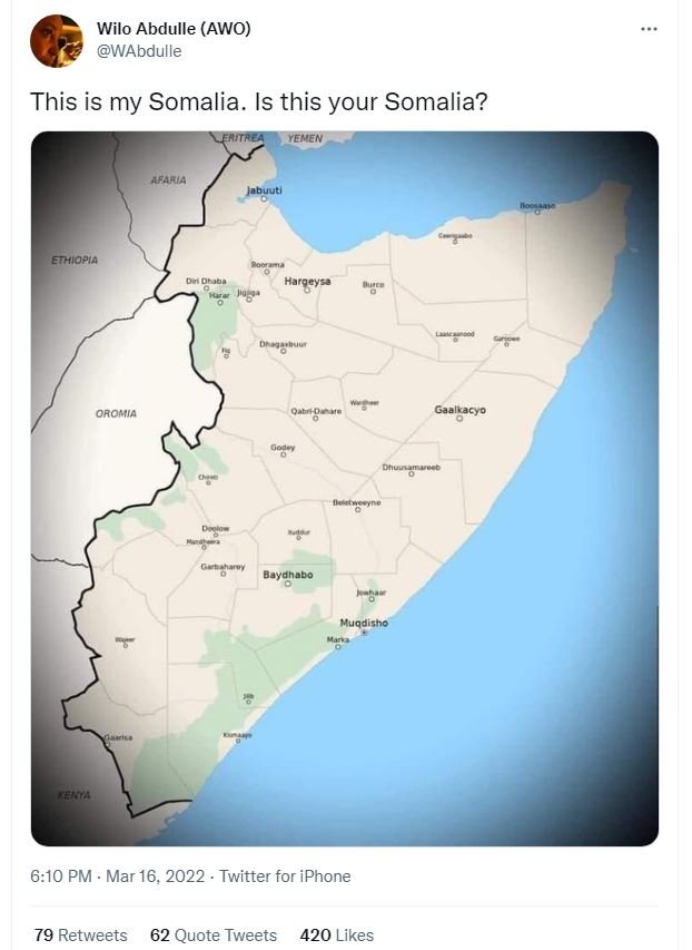 Wilo abdulle awo wabdulle this is my somalia. is this your somalia? yenen lbur e