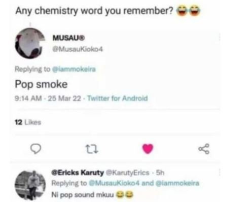 Any chemistry word you remember? musauo musaukiokoa replying to immokerro pop sm
