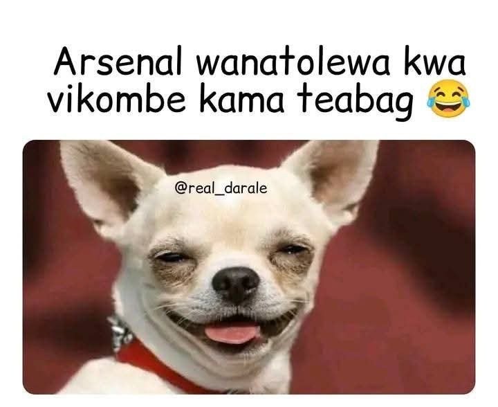 Arsenal wanatolewa kwa vikombe kama teabag real_darale