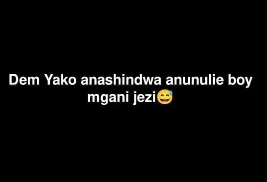 Dem yako anashindwa anunulie boy mgani jezi