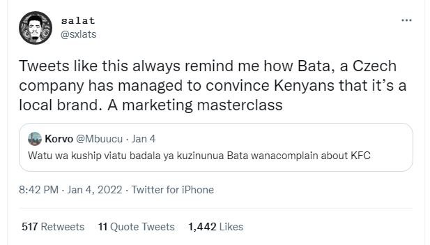 salat sxlats Tweets like this always remind me how Bata, a Czech company has man