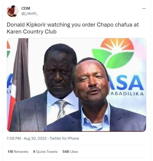 Cdm okoth_ donald kipkorir watching you order chapo chafua at karen country club