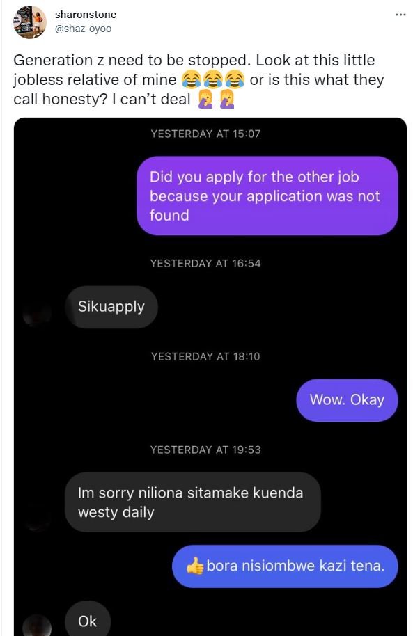 sharonstone shaz_oyoo Generation z need to be stopped _ Look at this little jobl