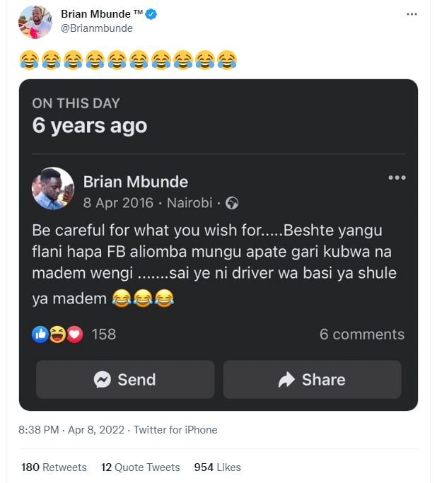 Brian mbunde brianmbunde aaaaaa66 on this day 6 years ago brian mbunde 8 apr nai