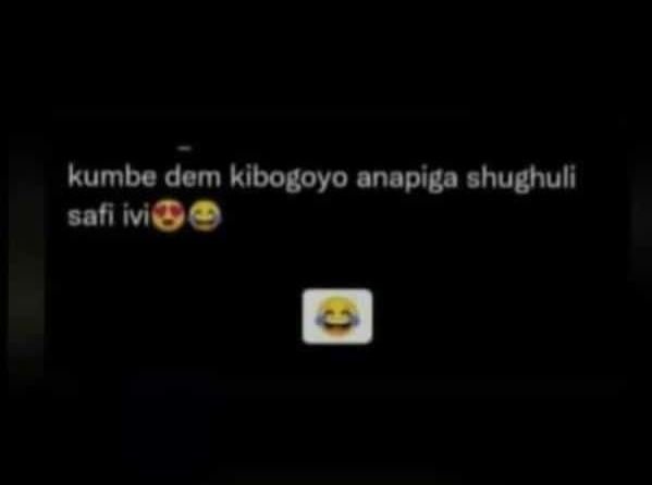 Kumbe dem kibogoyo anapiga shughuli safi ivil