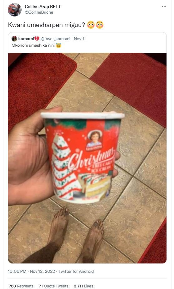 Collins arap bett collinsbriche kwani umesharpen miguu? kamami fayet_kamami nov
