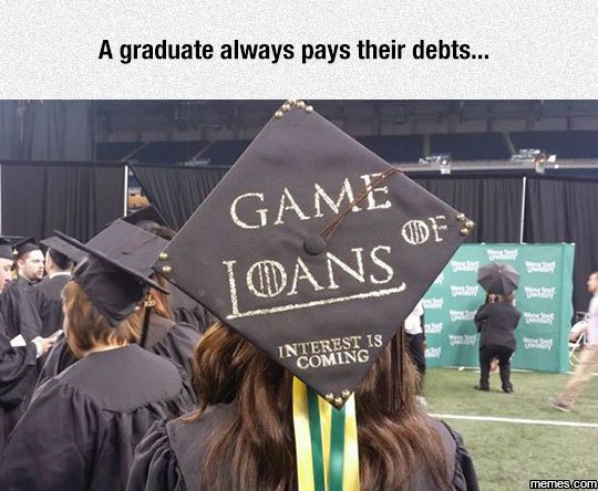 A graduate always pays their debts. game e ians inz8m8g 's , 59 har jk