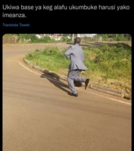 Ukiwa base ya keg alafu ukumbuke harusi yako imeanza,