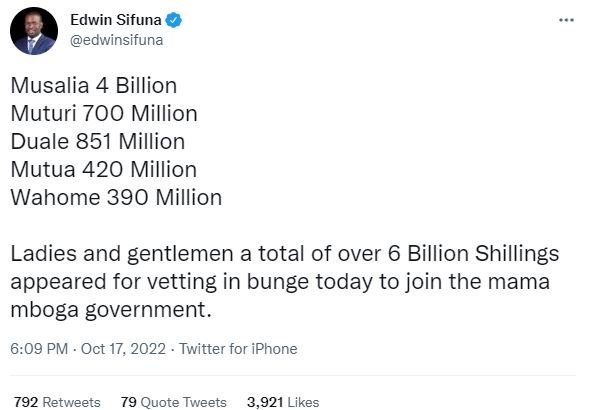 Edwin sifuna edwinsifuna musalia 4 billion muturi 700 million duale 851 million