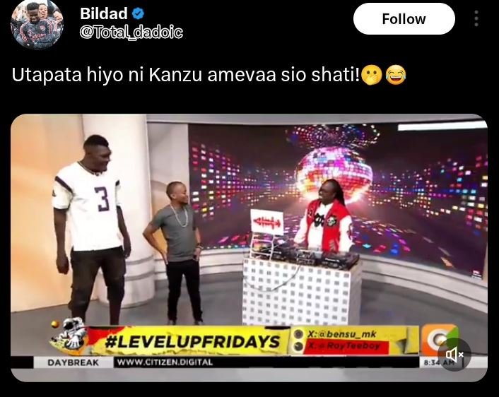 Bildad total dadoic follow utapata hiyo ni kanzu amevaa sio shati! xsabensu_mk r