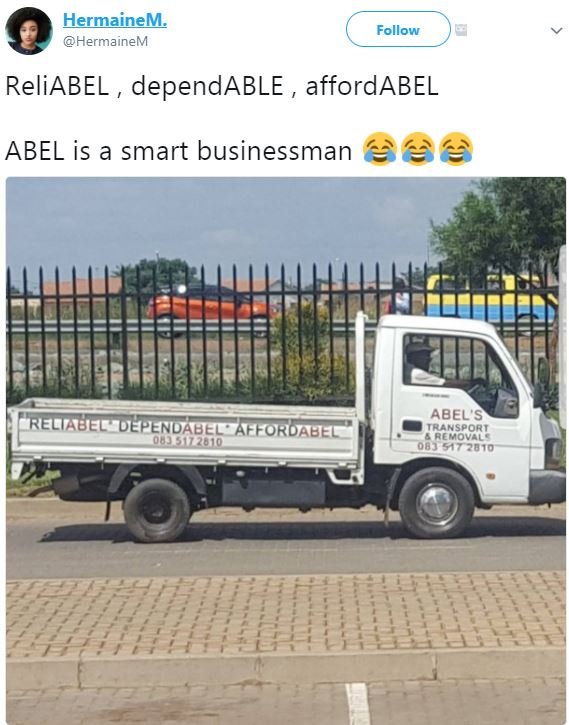 Hermainem hermainem follow reliabel , dependable affordabel abel is a smart busi