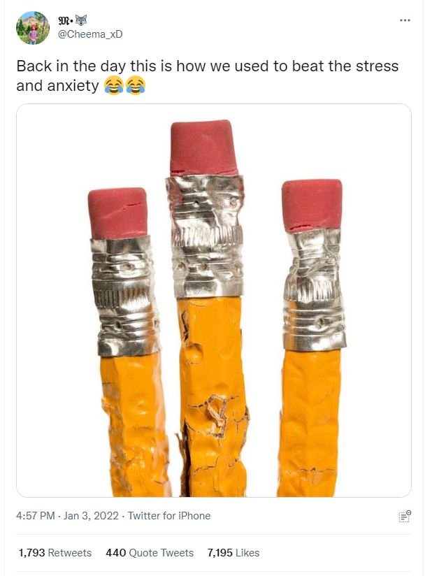 Dr4 Cheema_xD Back in the day this is how we used to beat the stress and anxiety