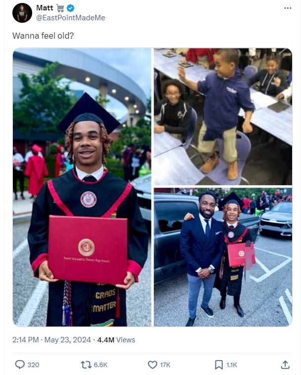 Matt eastpointmademe wanna feel old? 2.14 pm . may 23, 4.4m views 0 320 tl 6.6k