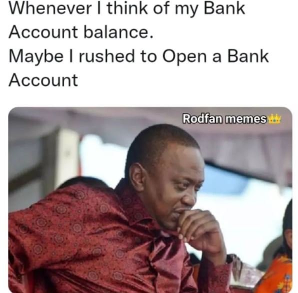 Whenever think of my bank account balance maybe rushed to open a bank account ro
