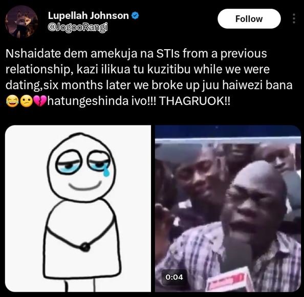 Lupellah johnson j rangi follow nshaidate dem amekuja na stis from a previous re