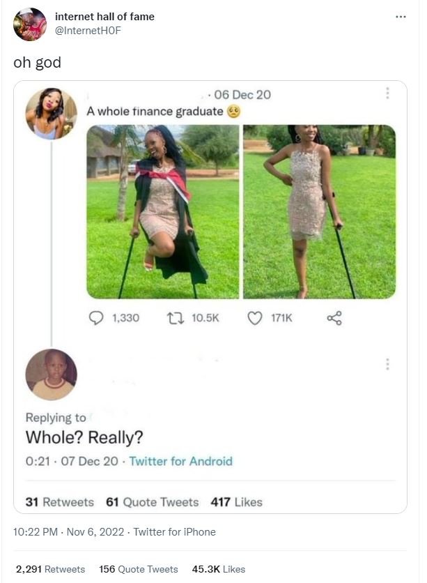 Internet hall of fame internethof oh god 06 dec 20 a whole tınance graduate 1,33