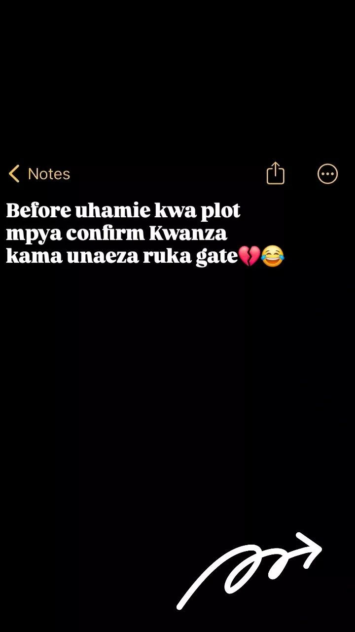 Notes before uhamie kwa plot mpya confirm kwanza kama unaeza ruka gate 03