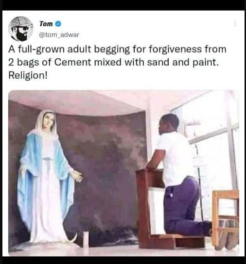 Tom tom adwar a fullgrown adult begging for forgiveness from 2 bags of cement mi