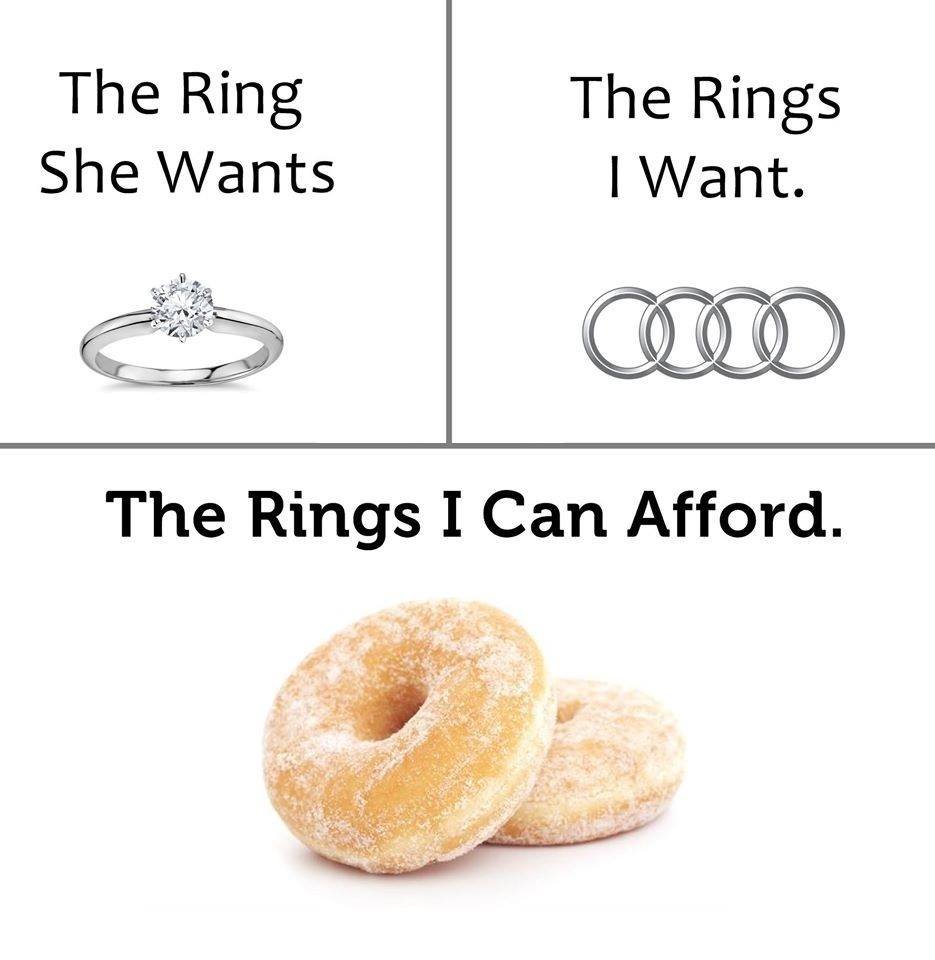 The ring she wants the rings 1 want. the rings i can afford.