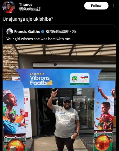 Follow thanos muchang f unajuanga aje ukishiba? francis gaitho fgaidho2g7 7h you