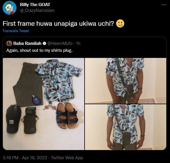 Billy the goat _crazynairobian first frame huwa unapiga ukiwa uchi? translate tw