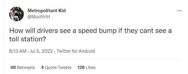 Metropolitant kid muchirih how will drivers see a speed bump if they cant see a