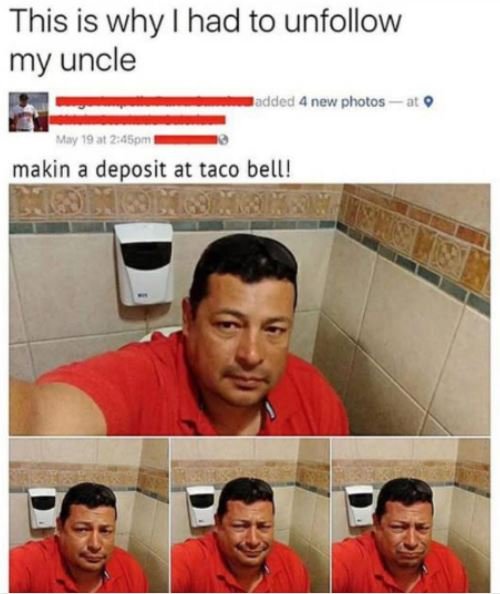 This is why had to unfollow my uncle addcuancw photos 19at 2450m1 makin a deposi