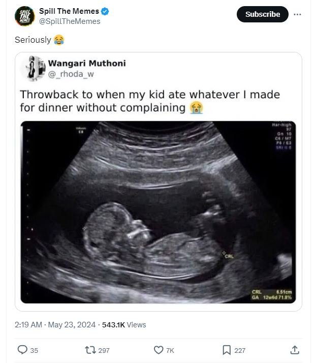 Spill the memes spillthememes subscribe seriously wangari muthoni rnoda throwbac