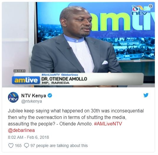 Mç qaoou amlive dr.otiende amollo mp rarieda ntv kenya ntvkenya jubilee keep say