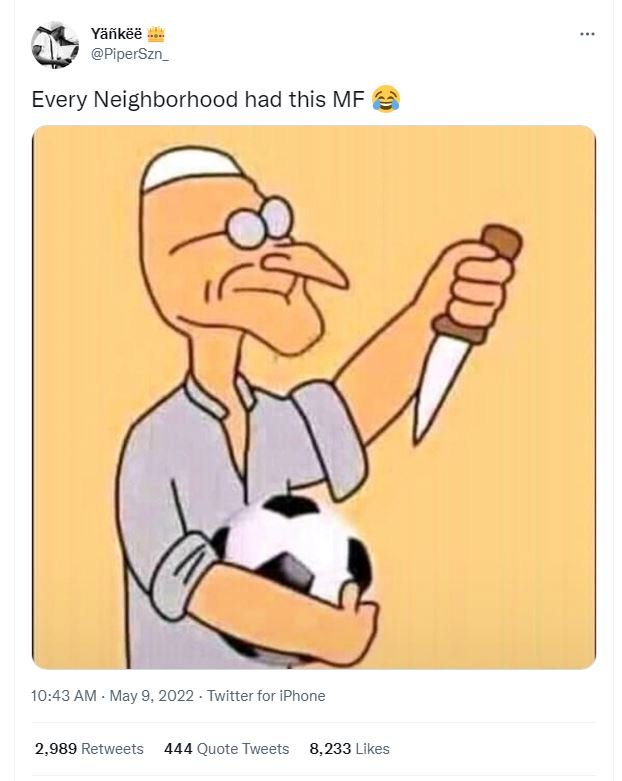 Yäñkëë piperszn every neighborhood had this mf 1043 am may 9, twitter for iphone