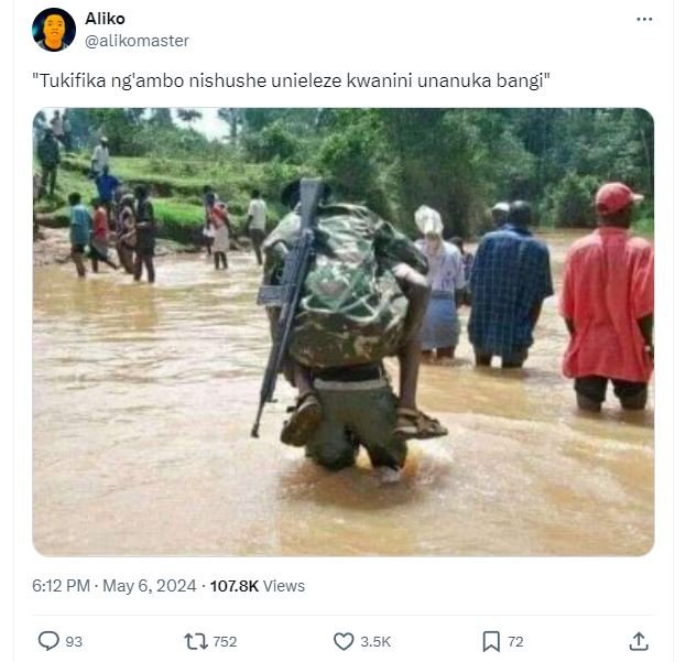 Aliko alikomaster tukifika ng'ambo nishushe unieleze kwanini unanuka bangi' 6.12