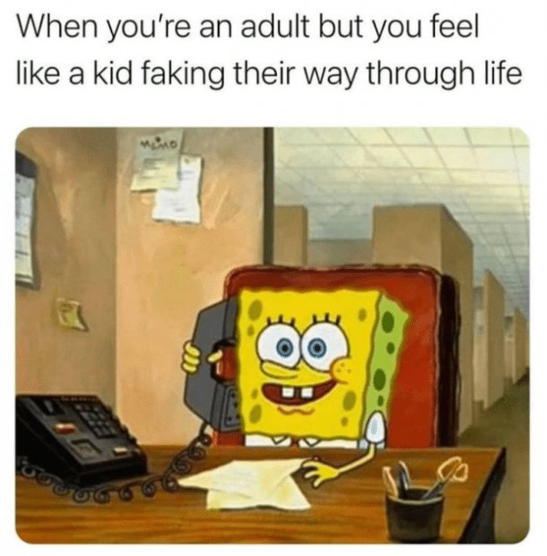 When you' re an adult but you feel like a kid faking their way through life