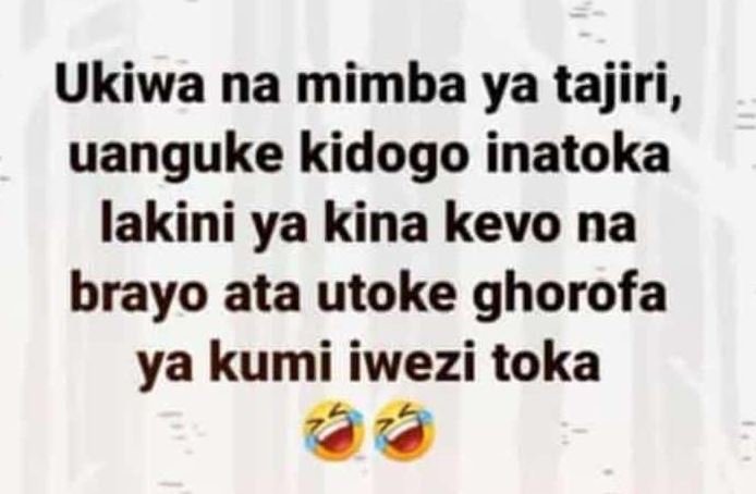 Ukiwa na mimba ya tajiri , uanguke kidogo inatoka lakini ya kina kevo na brayo a