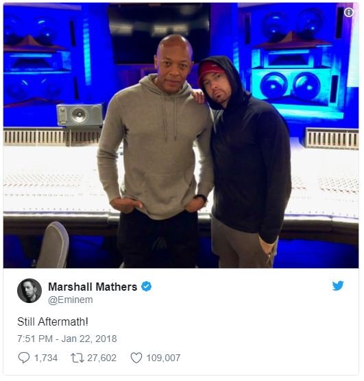 Marshall mathers eminem still aftermath! 7.51 pm jan 22, q 1,734 17 27,602 109,0