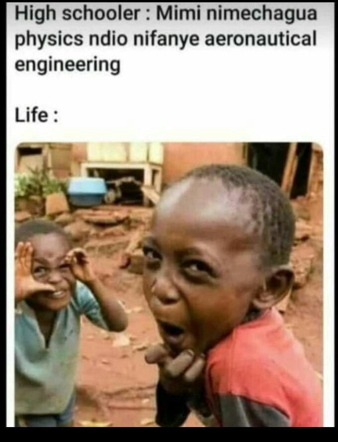 High schooler mimi nimechagua physics ndio nifanye aeronautical engineering life