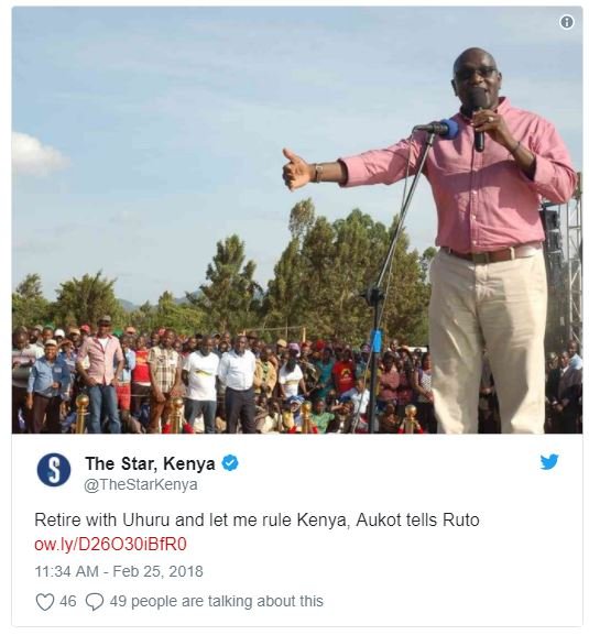 The star kenya thestarkenya retire with uhuru and let me rule kenya aukot tells