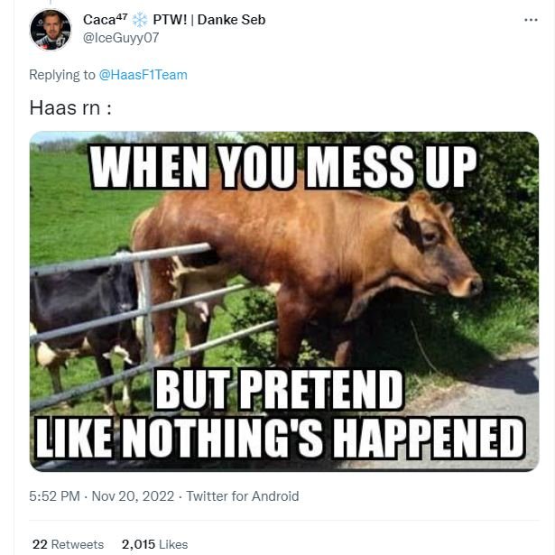 Caca47 ptw! danke seb iceguyyo7 replying to haasfiteam haas rn when youmess up b