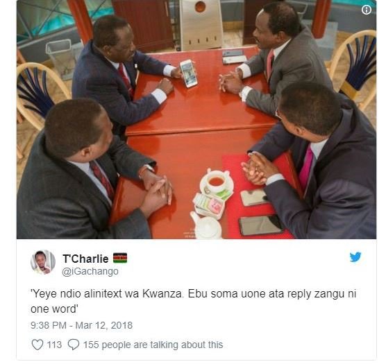 T'charlie igachango 'yeye ndio alinitext wa kwanza ebu soma uone ata reply zangu