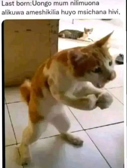 Last bornuongo mum nilimuona alikuwa ameshikilia huyo msichana hivi ,