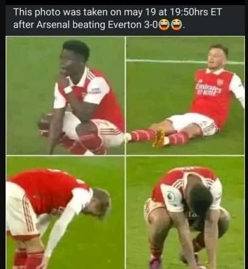 This photo was taken on may 19 at 19.5ohrs et after arsenal beating everton 30