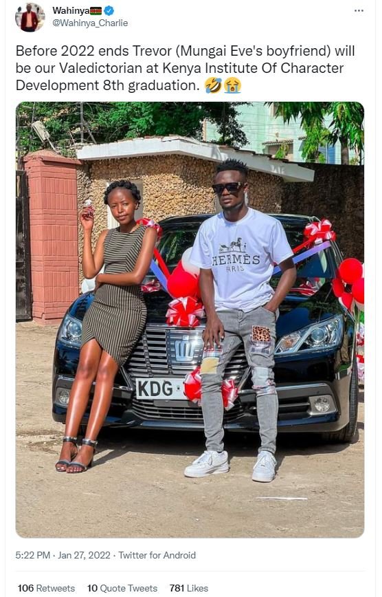 Wahinya Wahinya_Charlie Before ends Trevor Mungai Eve's boyfriend will be our Va