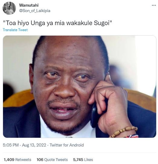 Wamutahi son_of_laikipia toa hiyo unga ya mia wakakule sugoi trarslate tweet 5.0