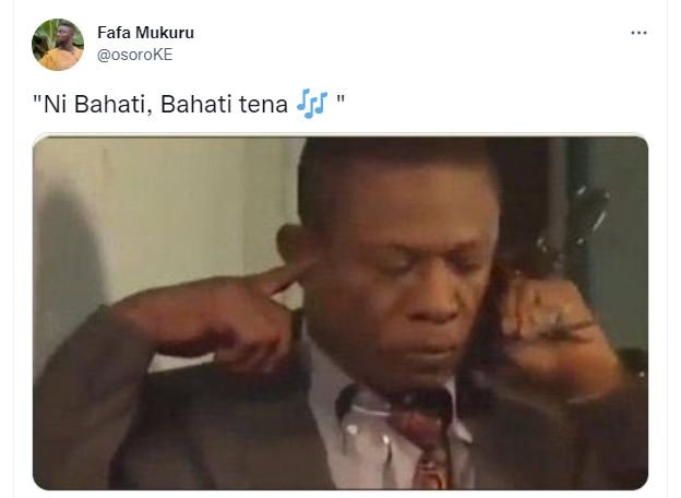 Fafa mukuru osoroke ni bahati, bahati tena jff