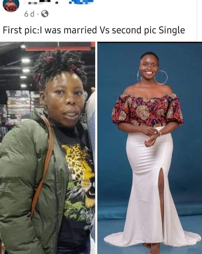 6 d first picl was married vs second pic single