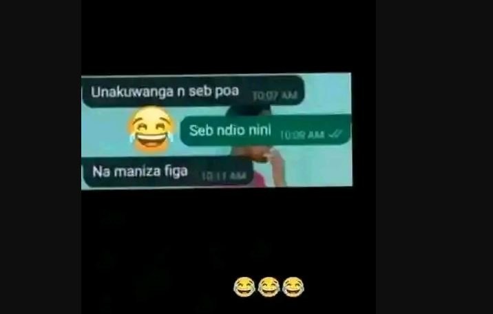 Unakuwanga n seb poa 0o seb ndio ninl 10aan na manıza figa n