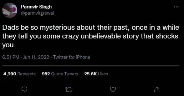 Parmvir singh parmvirgrewal_ dads be so mysterious about their past, once in a w