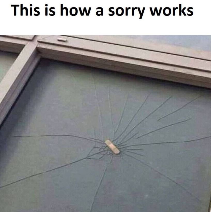 This is how a sorry works