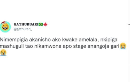Gathuruari eathurari _ nimempigia akanisho ako kwake amelala, nkipiga mashuguli